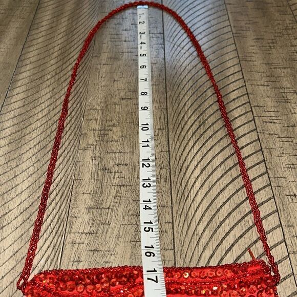 Heirloom Red Hot π Walborg Evening Purse π sparkle π & shine πͺ©β1970s style! - Picture 17 of 17